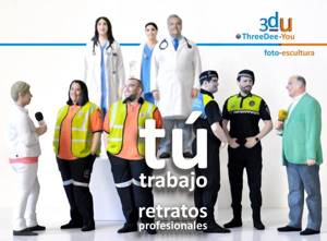 Tú Trabajo – Retratos profesionales – Nueva exposición en C/ Hortaleza, 9, Madrid. ThreeDee-You Foto-Escultura 3d-u