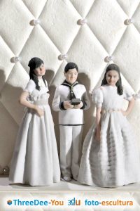 Figuras para tarta de boda, comunión y cumpleaños - ThreeDee-You Foto-Escultura 3d-u