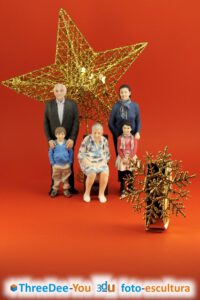 Figuras 3d - Regalos de Navidad para la familia - ThreeDee-You Foto-Escultura 3d-u