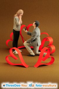 Figuras 3d - Regalo de San Valentín - ThreeDee-You Foto-Escultura 3d-u