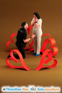 Figuras 3d - Regalo de San Valentín - ThreeDee-You Foto-Escultura 3d-u
